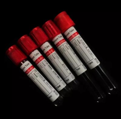 China PET Glass Vacuum Clot Activator Plain Tube With Clot Activator Red Top CE  ISO 13485 for sale