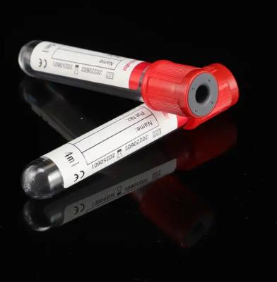 China Best Selling Hospital Medical Supplies Clot Activator Tube 13*75mm 4ml Red Blood Collection Tube for sale