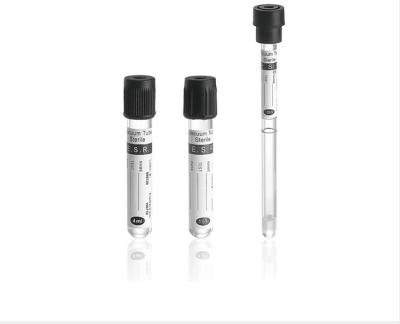 China Colección y anticoagulación de la sangre del tubo del ESR del negro de vacuum blood colletion tube en venta