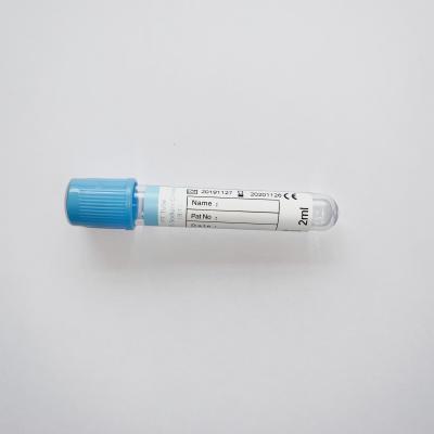 China Tubos de ensaio de vidro médicos da coleção do sangue do tampão azul dos tubos 6ml 13*100mm da pinta à venda