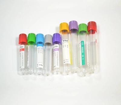 China Medical Equipment Plain Blood Collection Tube Red Glass Top No Additive for sale