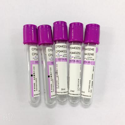 China Sal disódica 2ml 5ml del EDTA de los tubos de la colección de la sangre del EDTA del análisis K3 del glóbulo en venta