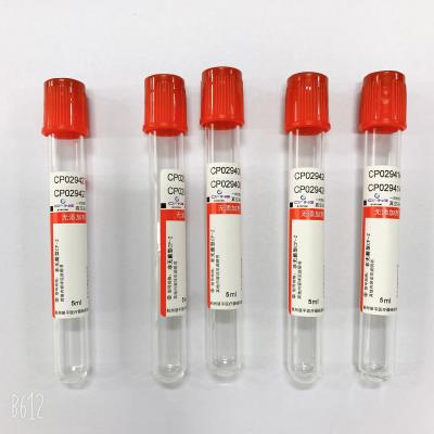 China 3ml 5ml 10ml  Plain vacuum blood colletion tube Tubes Serum Blood Collection  For Medical Equipment for sale