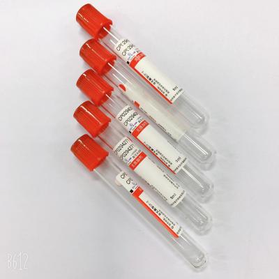 China Tubos rojos de la colección del suero del casquillo de la sangre del tubo llano disponible de la colección en venta