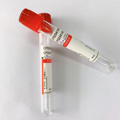 China Medizinisches HAUSTIER rote Spitzen-Blut-Sammlungs-Glasrohre kein Zusatz 1ML-10ML zu verkaufen