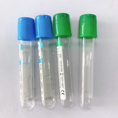 China Medical  Lab Use Blood Sample Bottles Green Blue Color For Blood Collection for sale