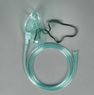 Chine Utilisation adulte stérile jetable médicale d'ordre technique de masque à oxygène de PVC avec la tuyauterie à vendre