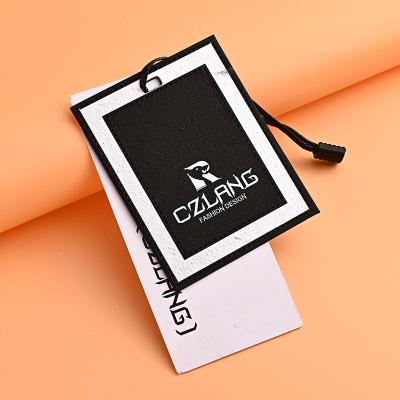 China Wholesale Recyled Coated Paper Garment Hang Tag Customized with Rope and Twine for sale