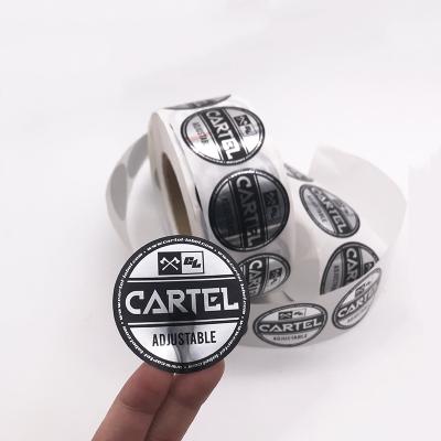 China Custom Roll Print Matt Silver Polyester Label Waterproof Self Adhesive Aluminum Foil Seal Label Sticker for sale