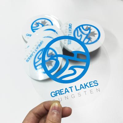 China Waterproof+Eco-friendly Self Adhesive Clear Vinyl Logo Die Cut Stickers Custom Printed for sale