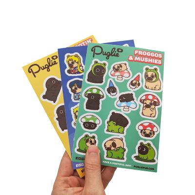 China Waterproof+Eco-friendly High Quality Custom Printing Self Adhesive Vinyl Kiss Cut Cartoon Stickers Cover As Promotional Gift for sale