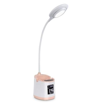 China Modern Qiwan Patent Charger Reading Lamps And Tables Lithium Battery Rechargeable Lamp Radio With Desktop Folding for sale