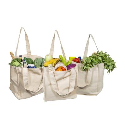 China Custom Printed Washable Reusable Organic Canvas Eco Friendly Tote Shopping Bags With Handles Logo Eco Friendly Grocery Cotton for sale