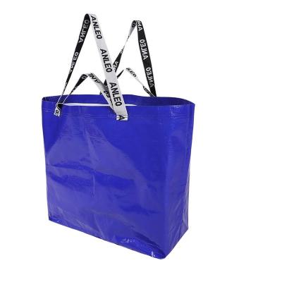 China Custom Reusable Logo Eco Waterproof Supermarket Grocery PP Woven Packaging Carry Bags Shopping From China Eco-Friendly Manufacturers for sale