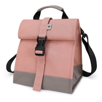 China Custom Office Size School Cooler Bag Insulated Lunch Carry Bag For Women Travel Picnic With Adjustable Shoulder Strap for sale