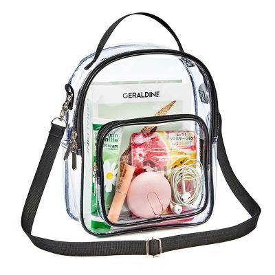 China Stadium Venue or Concert PVC Cross - Body Messenger Shoulder Purse Bag Stadium Approved Clear Tote Bag With Strap For Concert Sports for sale