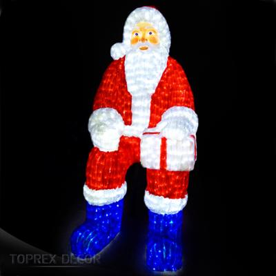 China Indoor And Outdoor Top Quality Acrylic Christmas Decorations Led Santa Claus for sale