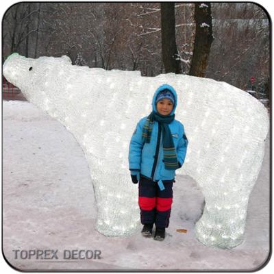 China Regular Shine Houses With Christmas Decoration Led Acrylic Polar Bear for sale