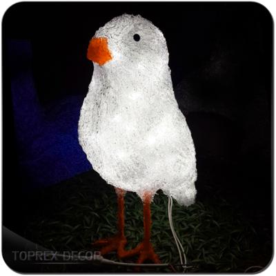 China Home Waterproof Bird Led Acrylic Christmas Figures 3d Animals for sale