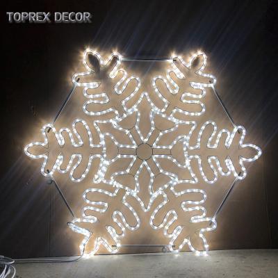 China Commercial Import LED Chip Toprex Decor Holiday Show Large Outdoor Led Christmas Snowflake Light for sale