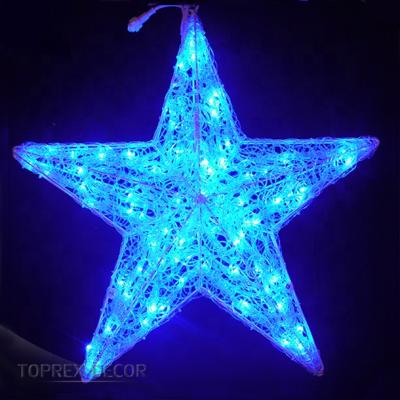 China Decorative Import LED Chip Metal Frame Led Lighting Outdoor Christmas Star for sale