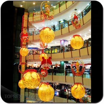 China Regular Shine Chinese New Year Atrium Shopping Mall Decoration Led Lantern Light for sale