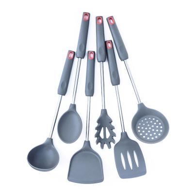 China Amazon Sustainable Hot 6 Piece Multipurpose Kitchen Set Cooking Tools Accessories Color Heat Resistant Silicone Kitchen Set Nonstick for sale