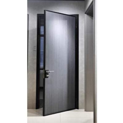 China Water Proof Latest Design Soundproof Wooden Door With Frame Aluminum For Entrance for sale