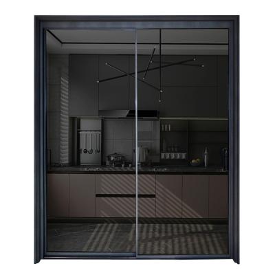 China Custom Water Proof Balcony Sliding Glass Door Double Hanging Kitchen Toilet Partition for sale