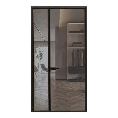 China Water Proof Extreme Narrow Aluminum Frame Waterproof Bathroom Partition Glass Door for sale