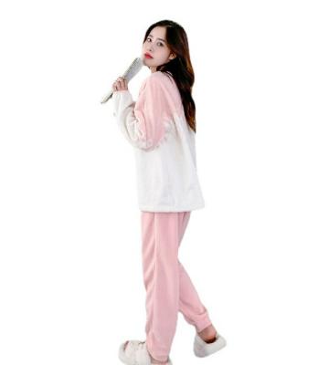 China Wholesale Corn Kernels Soft Comfortable Coral Fleece Housewear With Pile Thickened Warmth Worn Outside Autumn And Winter Long Sleeve Pants for sale