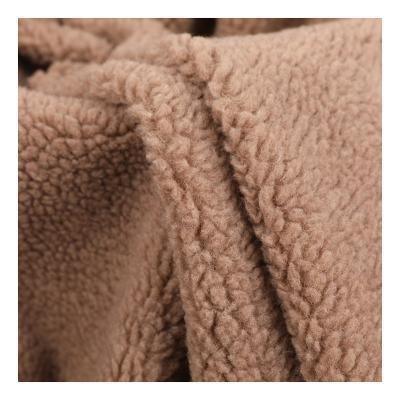 China Wholesale High Quality Soft Granular Velvet Warm Solid Sherpa Fabric Tear-Resistant for sale