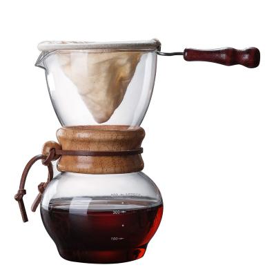 China Sustainable Selling Coffee Server Borosilicate Glass Coffee Hot Pot With Stainless Steel Infuser For Home for sale