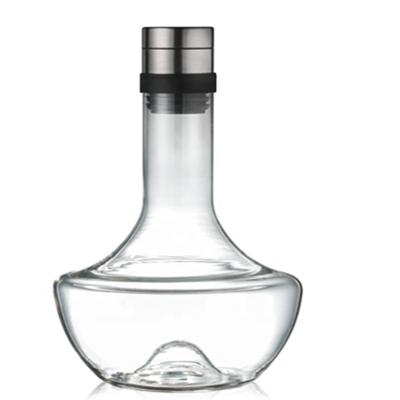 China Viable Factory Direct Hot Selling Hand Blown Glass Wine Decanter With Stainless Steel Lid for sale