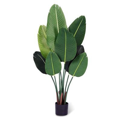 China 120CM Plastic Wholesale Greenery Touch Artificial Banana The Real Plant Tree Share For Outdoor Garden Decoration for sale