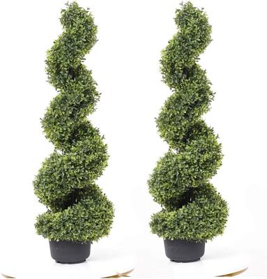 China Wholesale Plastic Long Living Room Artificial Snake Shaped Ivy Plant Boxwood Topiary With Plastic Pots for sale