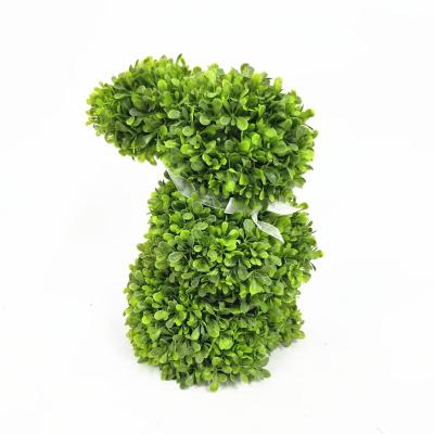 China Plastic Grass Tree Desktop Landscaping Rabbit Plants Home Decor Topiary Artificial Animal For Garden Decoration for sale