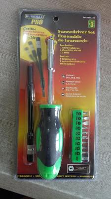 China 12 pcs screwdriver set,with 1 pc flexible shaft for sale