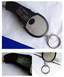 China digital tire gauge with key ring & screwdrivers . for sale