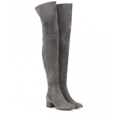 China New Style Anti-Smell Flat Over The Knee Boots Gray Women's Boots High Boots for sale