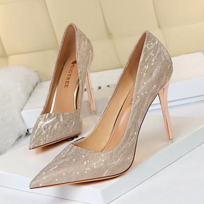 China Anti-odor New Arrival Glitter Nightclub Party Luxury High Heel Shoes Women High Quality Heels Female Pumps for sale