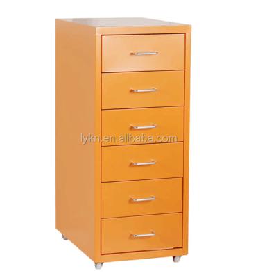 China Movable pedestal and 6 drawer kening slim pedestal pedestal mobile storage cabinet 6 drawer metal filing cabinet for sale