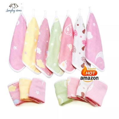 China Baby Towel Saliva Gauze Towel Soft Cotton Absorbent Small Square Towel Kindergarten Kids Six Layer Handkerchief QUICK DRY Towel for sale