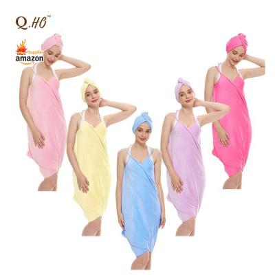 China Sale Beach Bath Towels Lady Girls Beauty Body Sexy Soft Absorbent Bathrobe QUICK DRY Warm Wrap Wearable Bath Towel Robe for sale