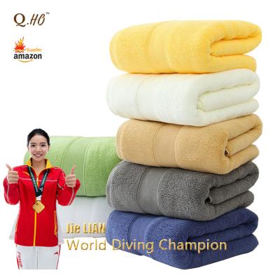 China 5 Stars Hotel Custom 100% Cotton Seven Color Terry Cotton Seven Color Luxury Sustainable High Quality Organic Spa Face Hand Bath Towel Set for sale