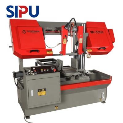 China Hydraulic semi-automatic sawing machine industrial sawing metal band machine small horizontal gantry sawing machine for sale