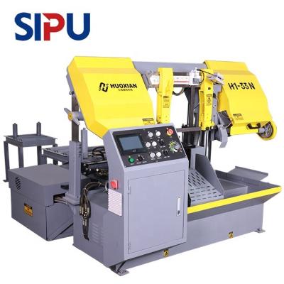 China Hydraulic Automatic Feeding Metal Sawing Machine CNC Band Saw Machine Industrial Metal Cutting Cutting Horizontal High Power Band Saw Machine for sale