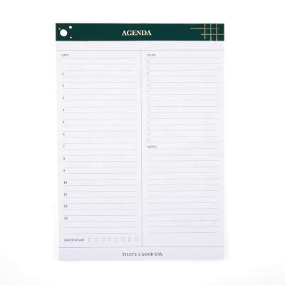 China Simple Design Printed Glue Binding Popular Color Dotted Grid Notepad for Daily Office and School Using for sale