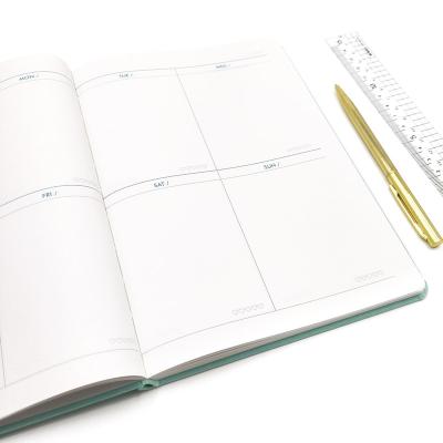 China Hardcover OEM Factory Supply A5 Case Fastener Special Paper Notebook Stationery Daily Week To Watch Diary Agenda Planner 2022 for sale