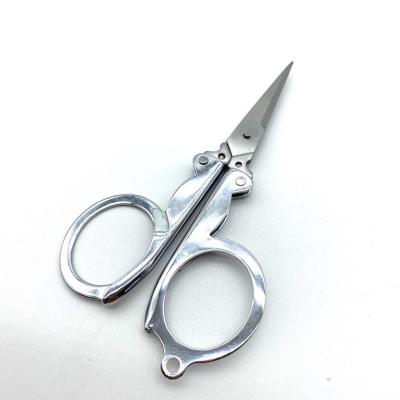 China Fishing Travel Portable Small Size Wholesale Pocket Stainless Steel Folding Scissors for sale